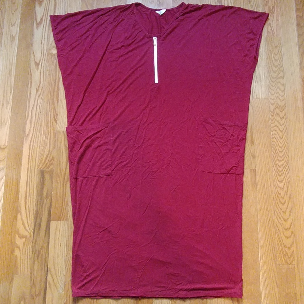 Dwell & Slumber Cocoon Caftan Zip Top Red